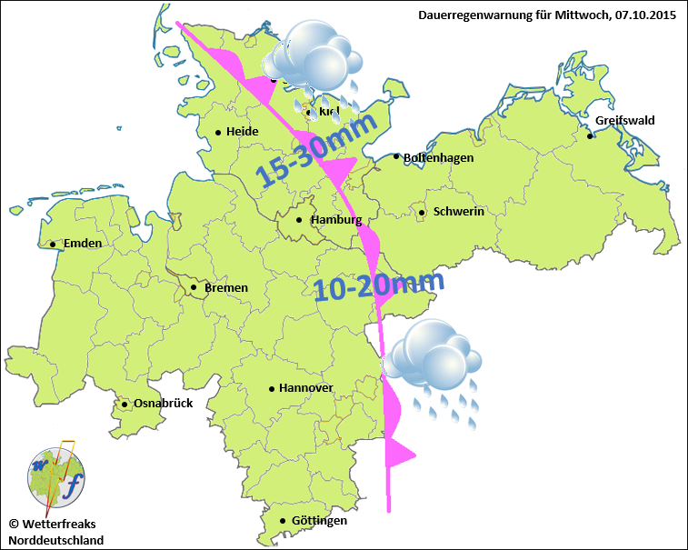 Dauerregenwarnung