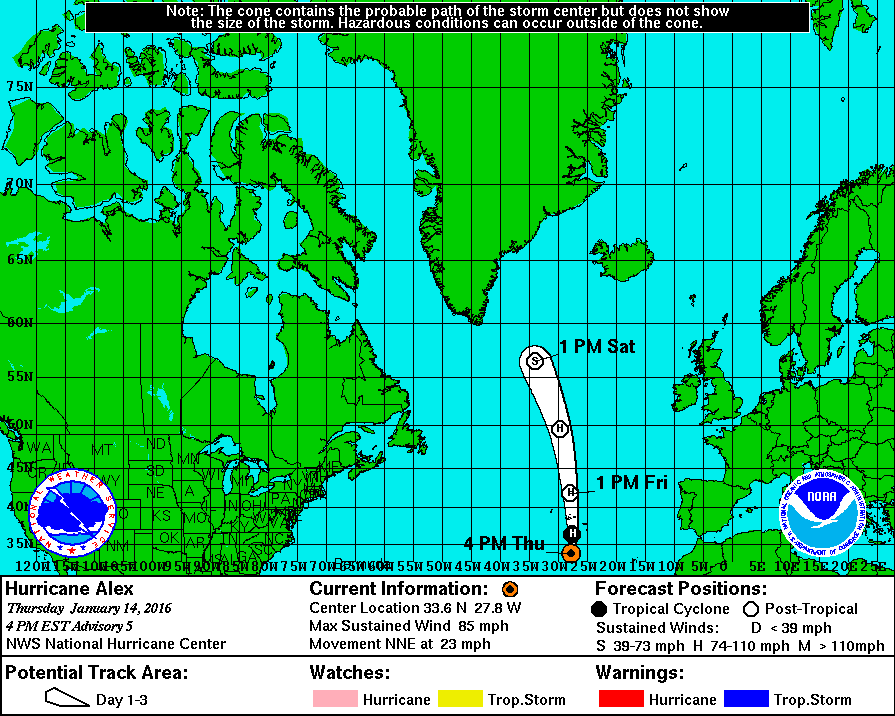 Eilmeldung: „Januar-Hurricane“ über den Azoren