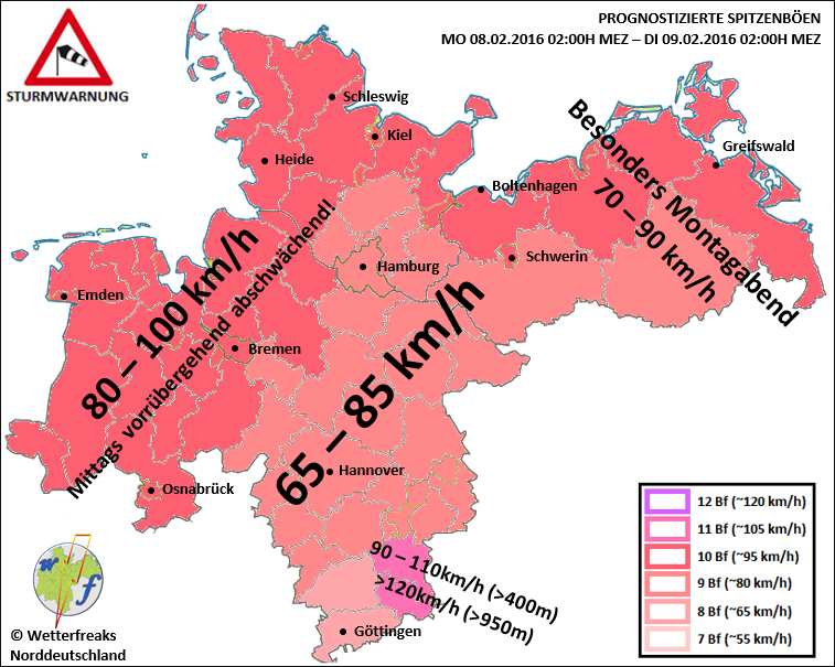 Stürmischer Wochenauftakt