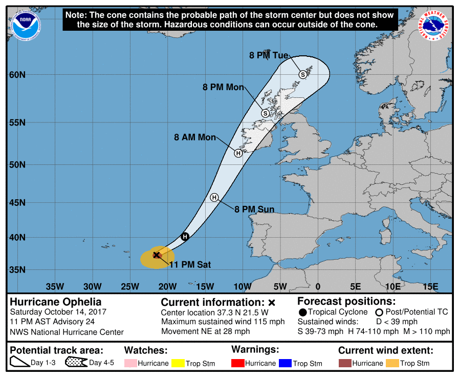 Spezial: Hurricane der Kategorie 3 vor Europa